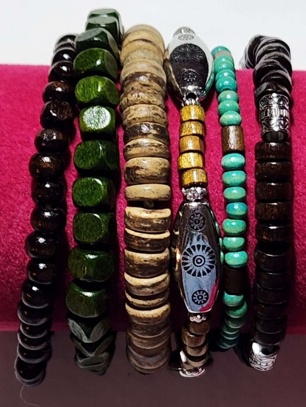 Unisex bracelet set of six various colors boho NIP - Picture 1 of 1